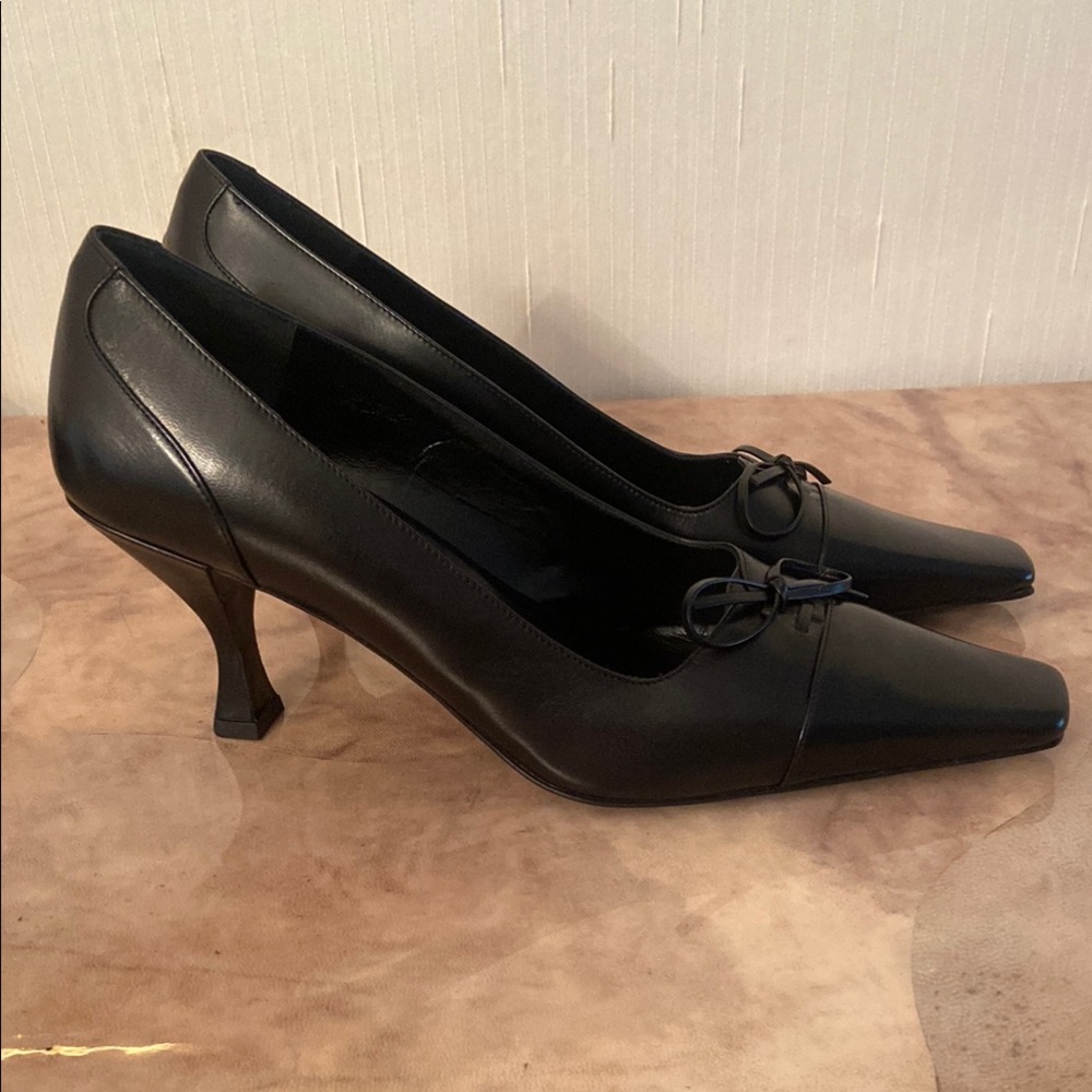 Via Spiga Black Heels Medium Height Classic - Picture 4 of 8